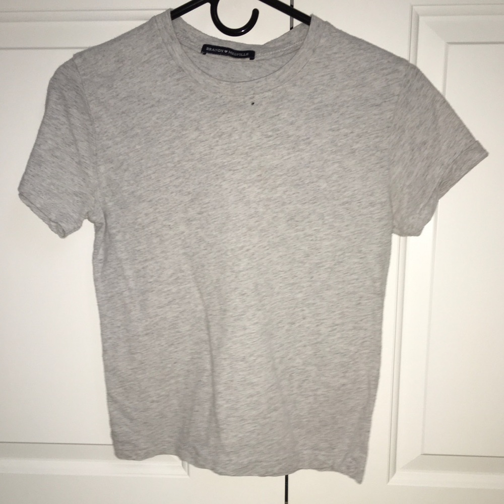 Brandy Melville ash grey basic tee